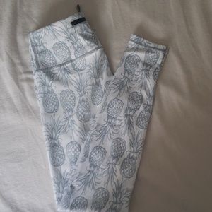 Love Fitness white pineapple leggings
